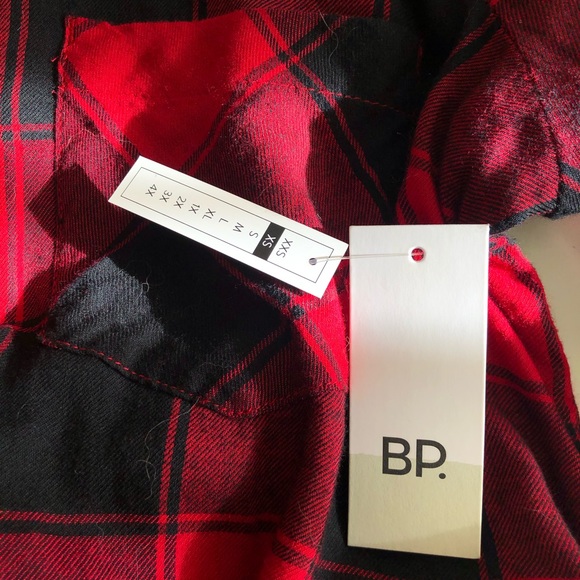 Nordstrom Bp red plaid shirt sz XS - Picture 4 of 10